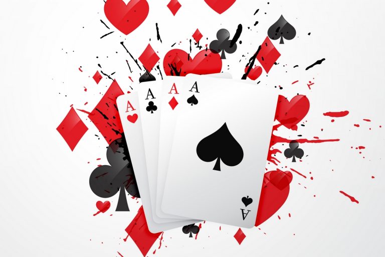 four aces poker card illustration